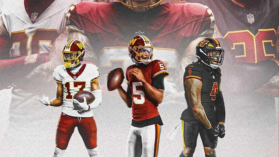  The Commanders' new uniform set. | Photo via @Commanders on X. 