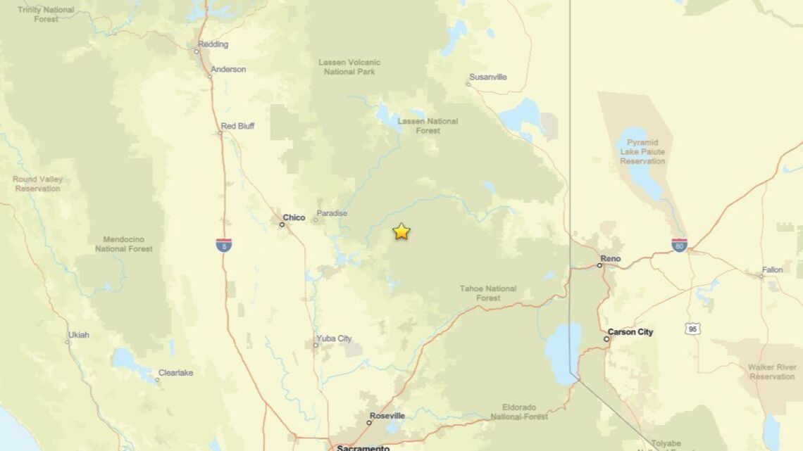 2.1 magnitude earthquake struck near La Porte, CA on Aug. 23