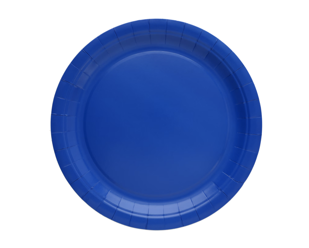 Royal blue paper platesCourtesy of Dollar Tree