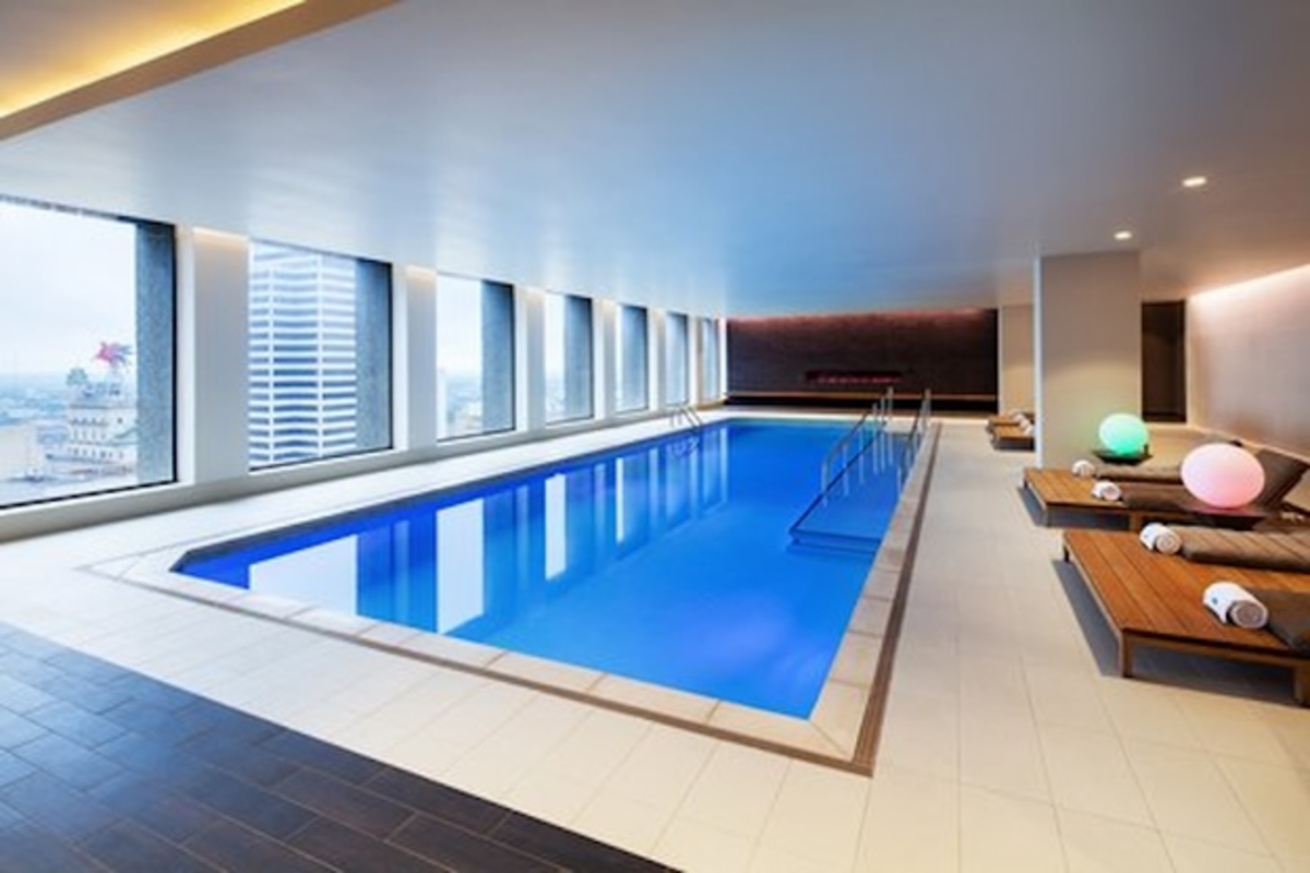 Relax and recharge in the indoor pool at the Westin Dallas Downtown Hotel. Photo credit: Westin Dallas Downtown Hotel 