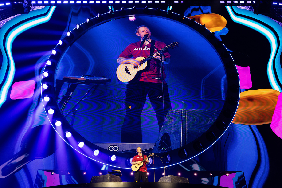 Ed Sheeran kicks off the North American leg of his Loop Tour at State Farm Stadium in Glendale, Arizona, on June 13, 2026.