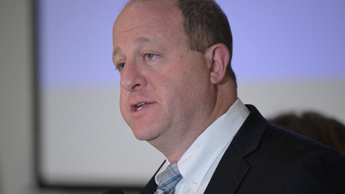 Colorado Gov. Jared Polis unveils his budget proposal for the 2026-27 fiscal year at the Governor's Residence at the Boettcher Mansion on Friday, Oct. 31, 2025, in Denver. (Hyoung Chang/The Denver Post/TNS)