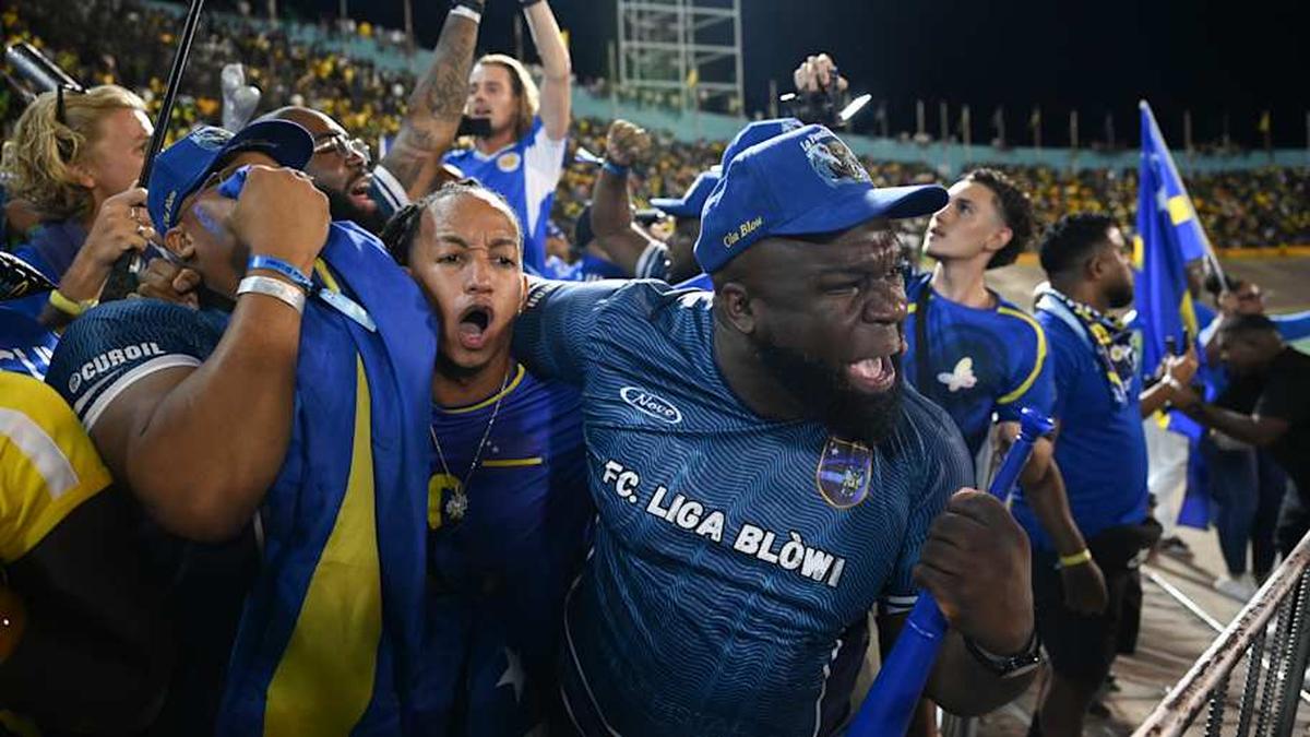  Curaçao fans wear their hearts on their sleeves. | Ricardo Marin/AFP/Getty Images 