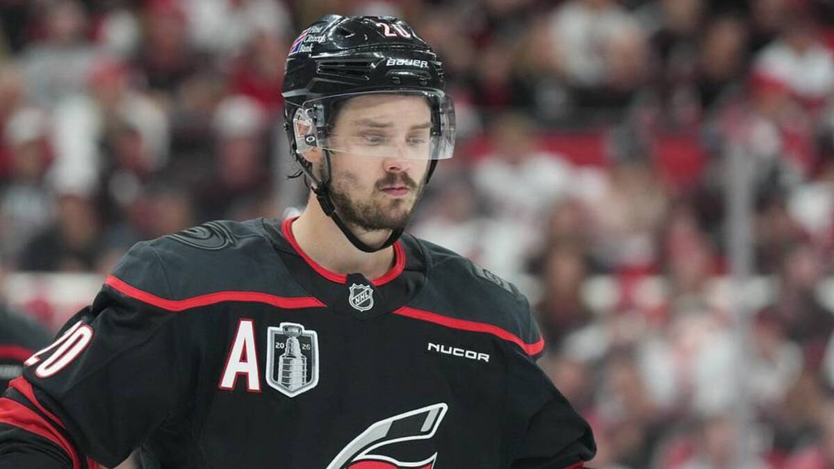  Sebastian Aho has not scored a goal during the Stanley Cup Final. | James Guillory-Imagn Images 