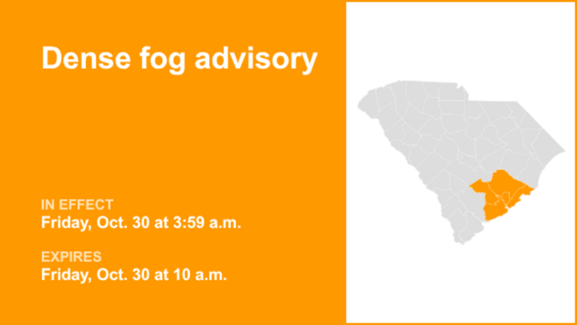 UPDATE: The current dense fog advisory for Lowcountry will be expiring at 10 a.m. 