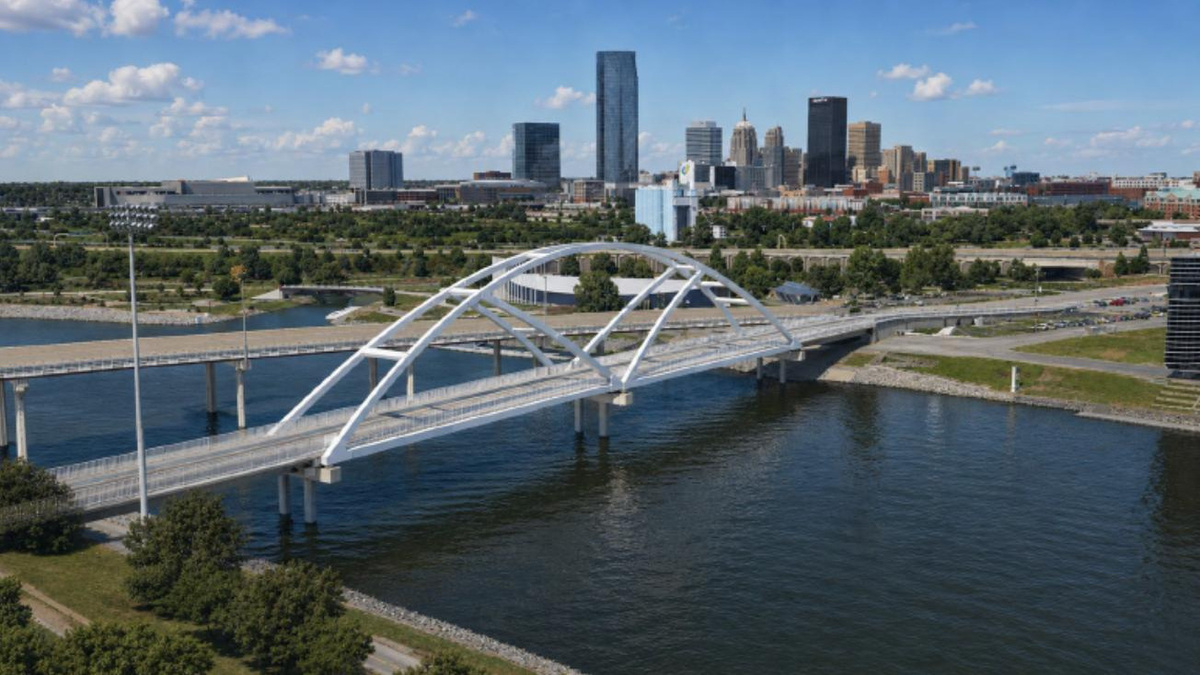 Landmark pedestrian bridge planned along Oklahoma River ahead of 2028 ...
