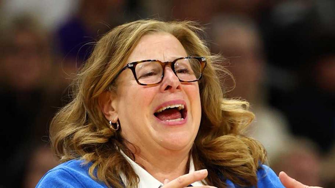  Apr 5, 2026; Phoenix, AZ, USA; UCLA Bruins head coach Cori Close against the South Carolina Gamecocks during the National Championship game of the women's 2026 NCAA Tournament at Mortgage Matchup Center. Mandatory Credit: Mark J. Rebilas-Imagn Images | Mark J. Rebilas-Imagn Images 