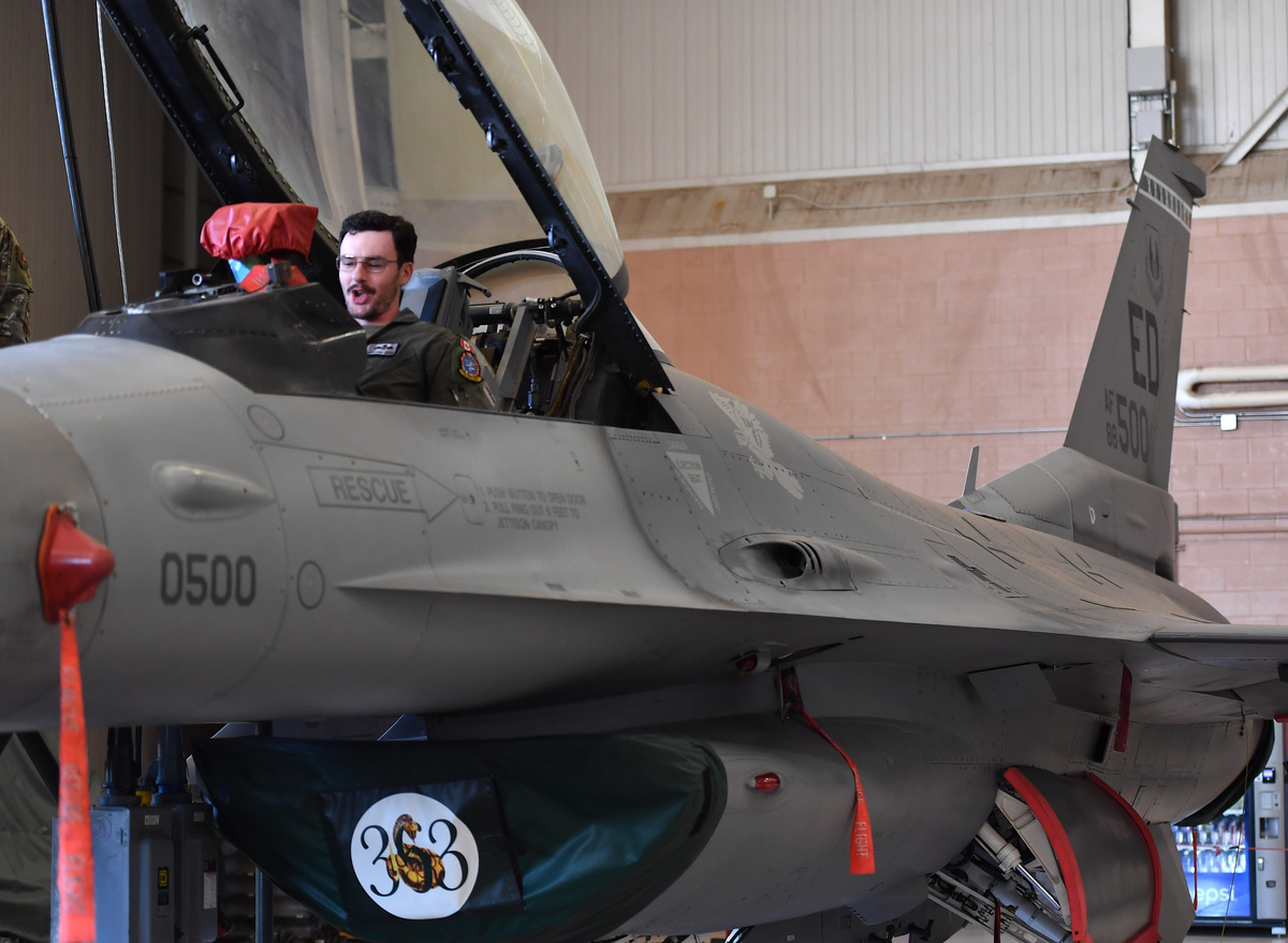 An F-16 is on display during the All-Star Leadership Day on Thursday, April 2, 2026, at Sheppard Air Force Base. The trainer has been a mainstay at SAFB for decades.