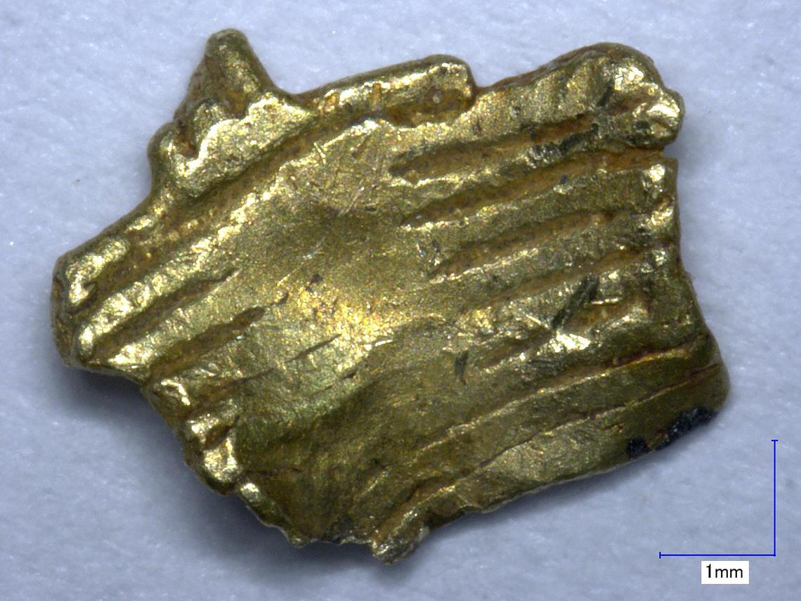 In an undated image provided by Tobias Skowronek, a gold piece recovered from the Whydah Gally, which sank in a storm off the coast of Massachusetts in 1717. Centuries-old European tales about Gold Coast traders adulterating precious metals hundreds of years ago are challenged by the famous Whydah Gally shipwreck. (Tobias Skowronek via The New York Times) -- NO SALES; FOR EDITORIAL USE ONLY WITH NYT STORY PIRATE SHIPWRECK GOLD BY KATHERINE KORNEI FOR APRIL 14, 2026. ALL OTHER USE PROHIBITED. --