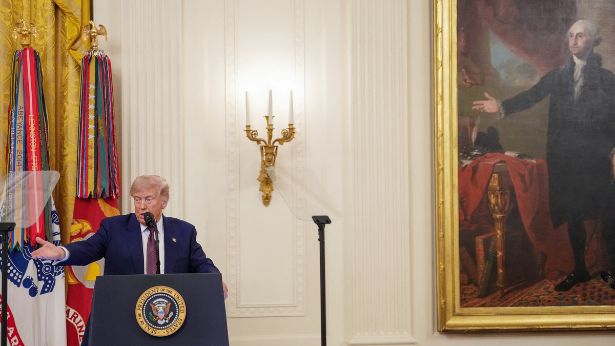 U.S. President Donald Trump speaks during a Medal of Honor ceremony at the White House in Washington, D.C., U.S., June 18, 2026. REUTERS/Eric Lee