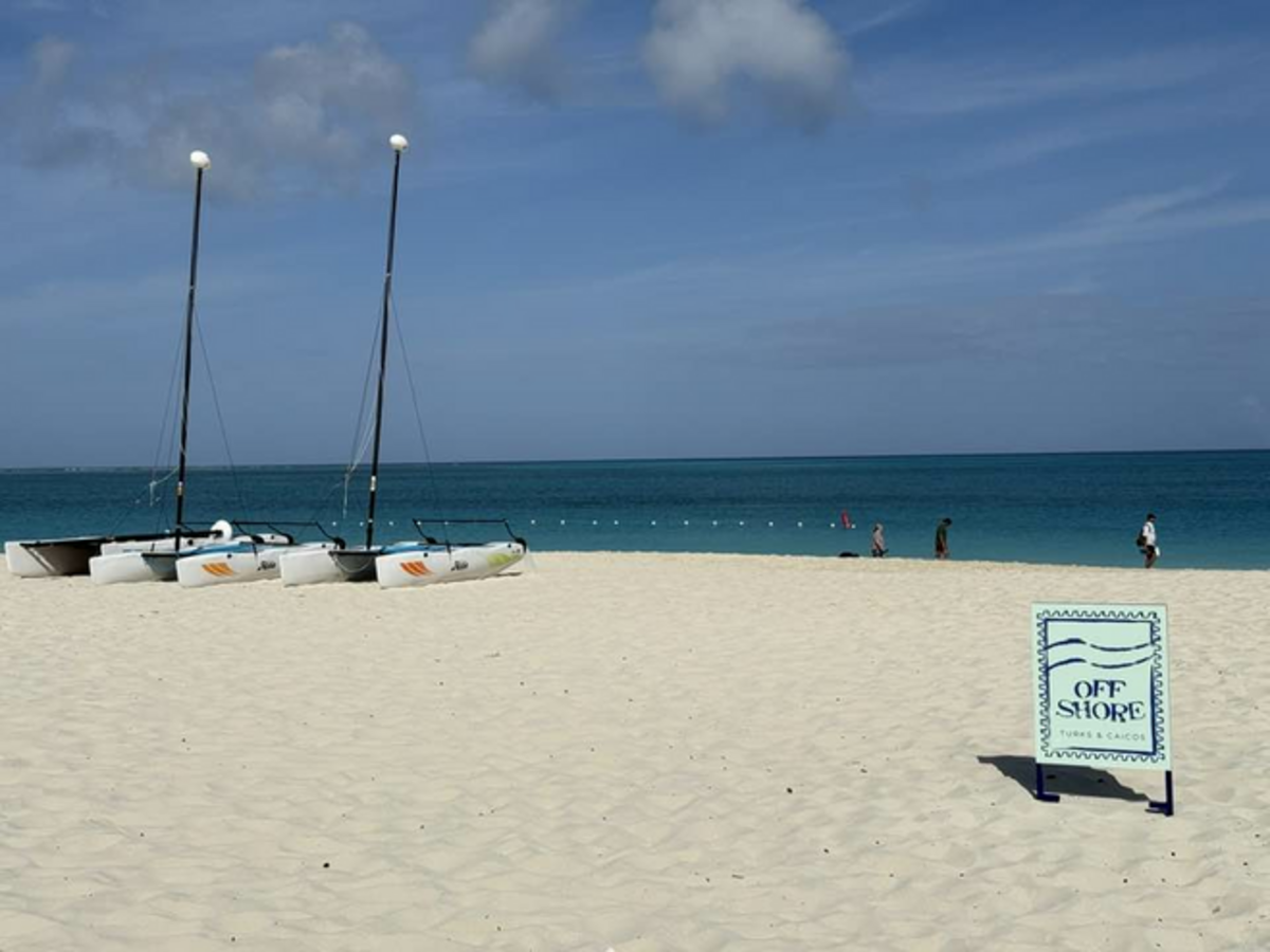 Water activities in front of Grace Bay Club, Turks & Caicos. Photo credit: Jill Robbins