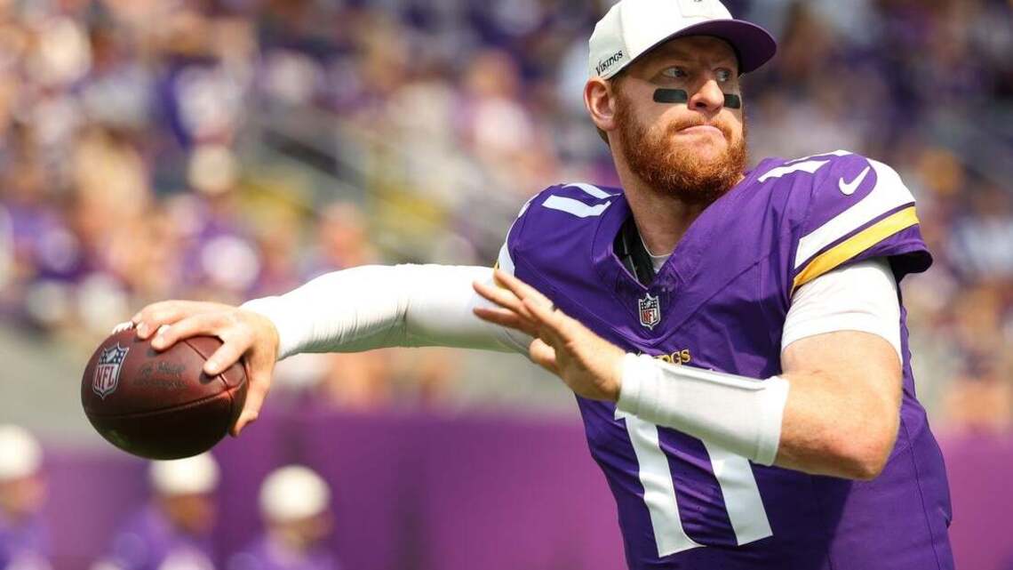 Vikings name Carson Wentz QB2 over J.J. McCarthy 
