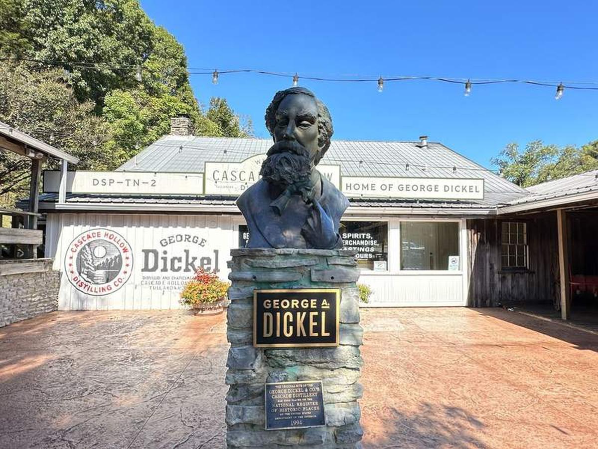  George Dickel Bust Statue in front of the distillery. Photo credit: Robin O'Neal Smith 