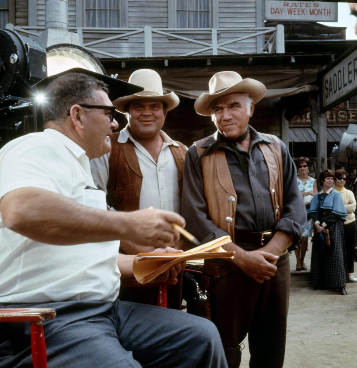 ‘Bonanza’, Dan Blocker, Lorne Greene, on set, 1959-73Courtesy the Everett Collection
