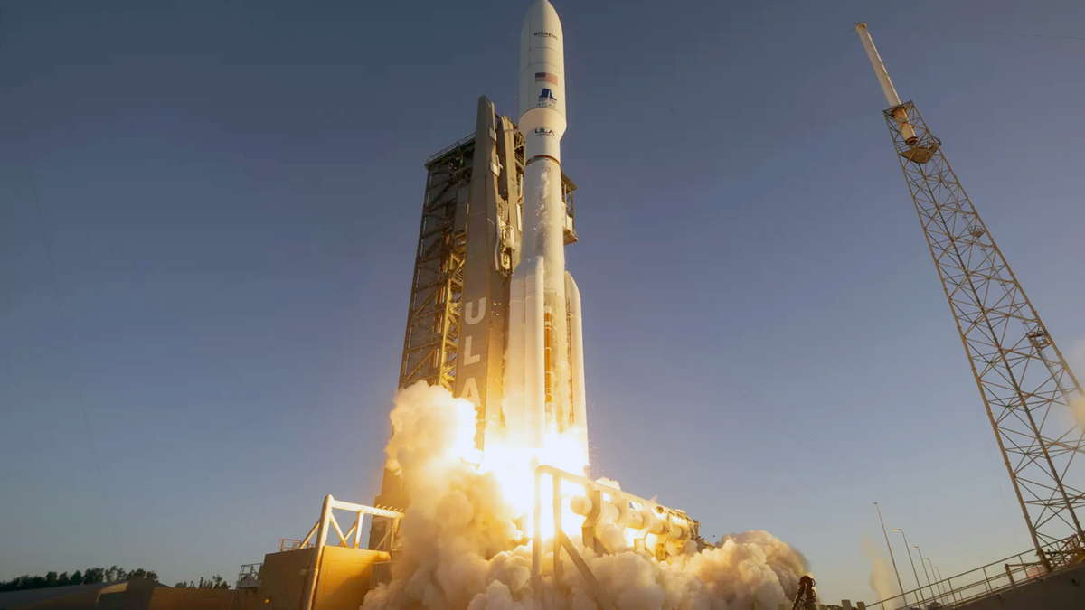 A United Launch Alliance Atlas V rocket lifts off on the Kuiper-2 mission for Amazon from Cape Canaveral Space Force Station’s Space Launch Complex 41 on June 23, 2025. (United Launch Alliance/TNS)