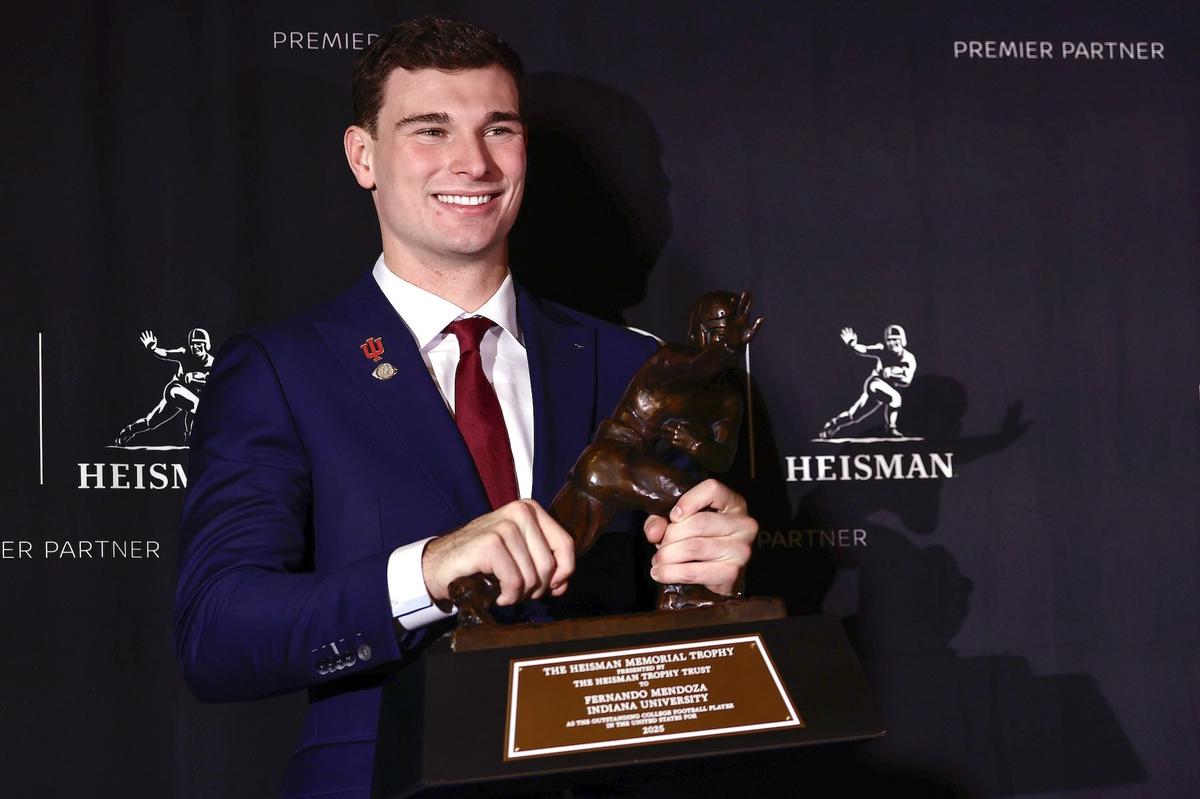 Heisman Trophy winner Fernando Mendoza in December 2025.
