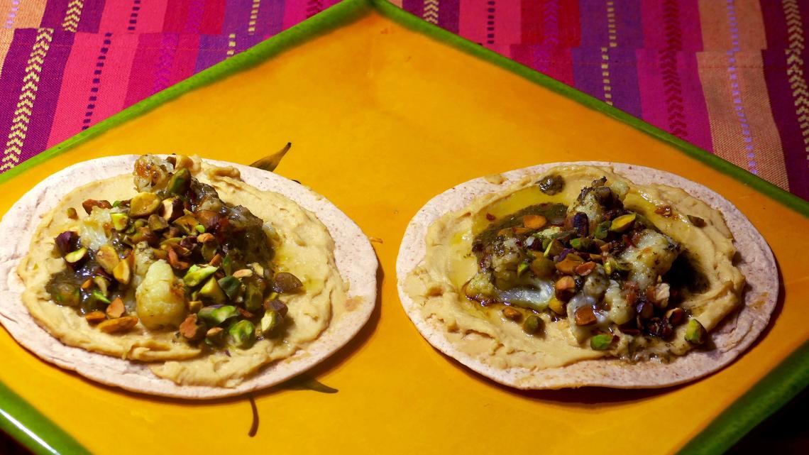 Quick Fix: Cauliflower Pistachio Chimichurri Tacos 