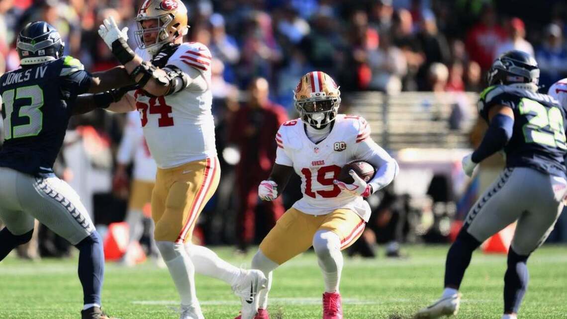 49ers WR Deebo Samuel (hamstring) won't return vs. Seahawks 