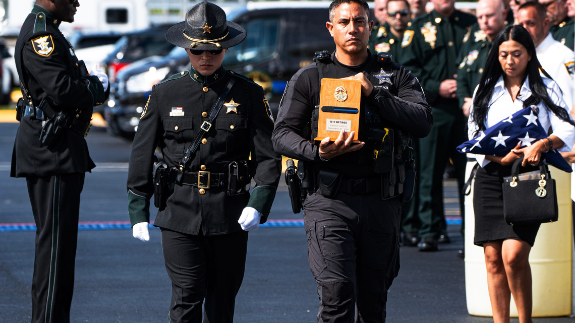 'I lost my best friend': Lee County deputy remembers fallen K9 Dundee 