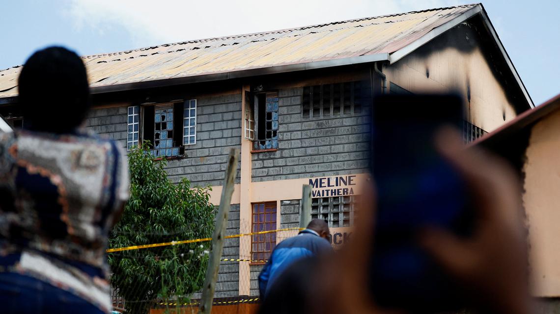 Kenyan girls' school fire kills 16 students, injures 79