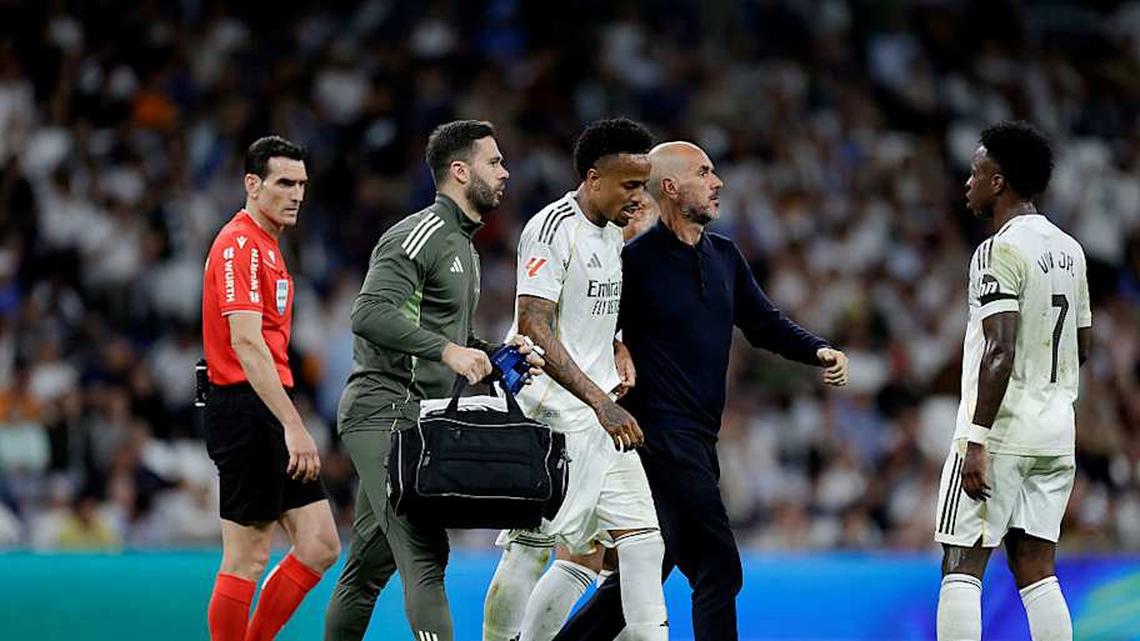  Militão simply can't catch a break. | M Gracia Jimenez/Soccrates/Getty Images 