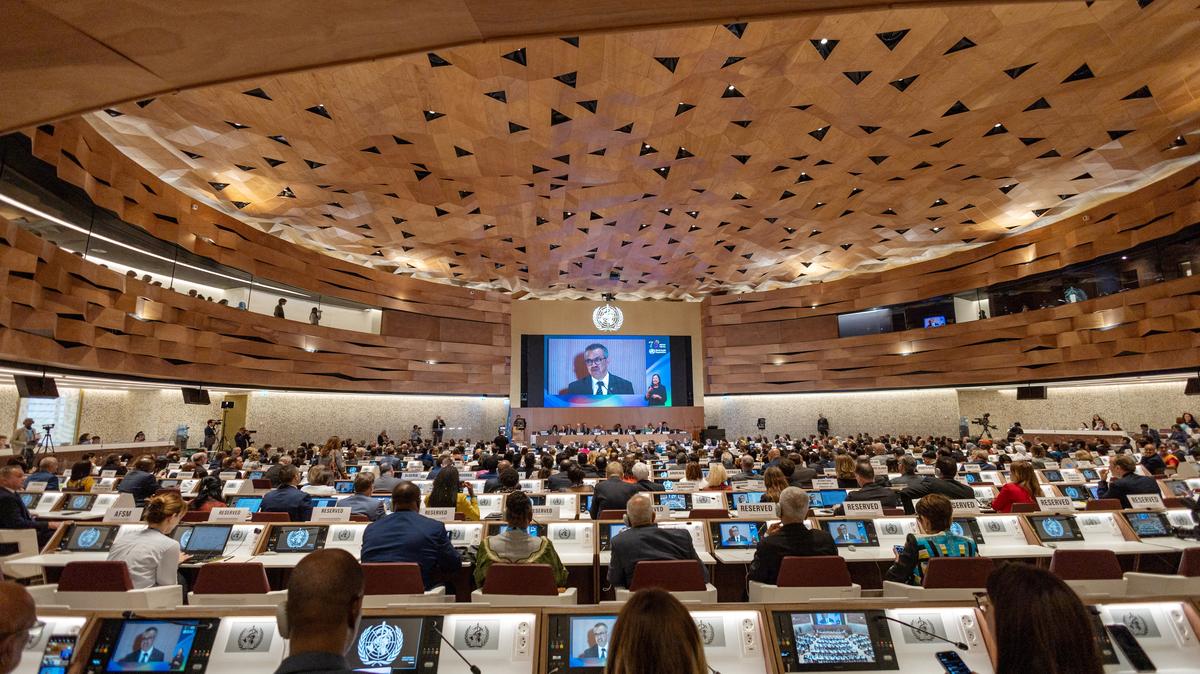 FILE PHOTO: Director-General of the World Health Organisation (WHO) Dr. Tedros Adhanom Ghebreyesus attends the World Health Assembly at the United Nations in Geneva, Switzerland, May 21, 2023. REUTERS/Denis Balibouse/File Photo