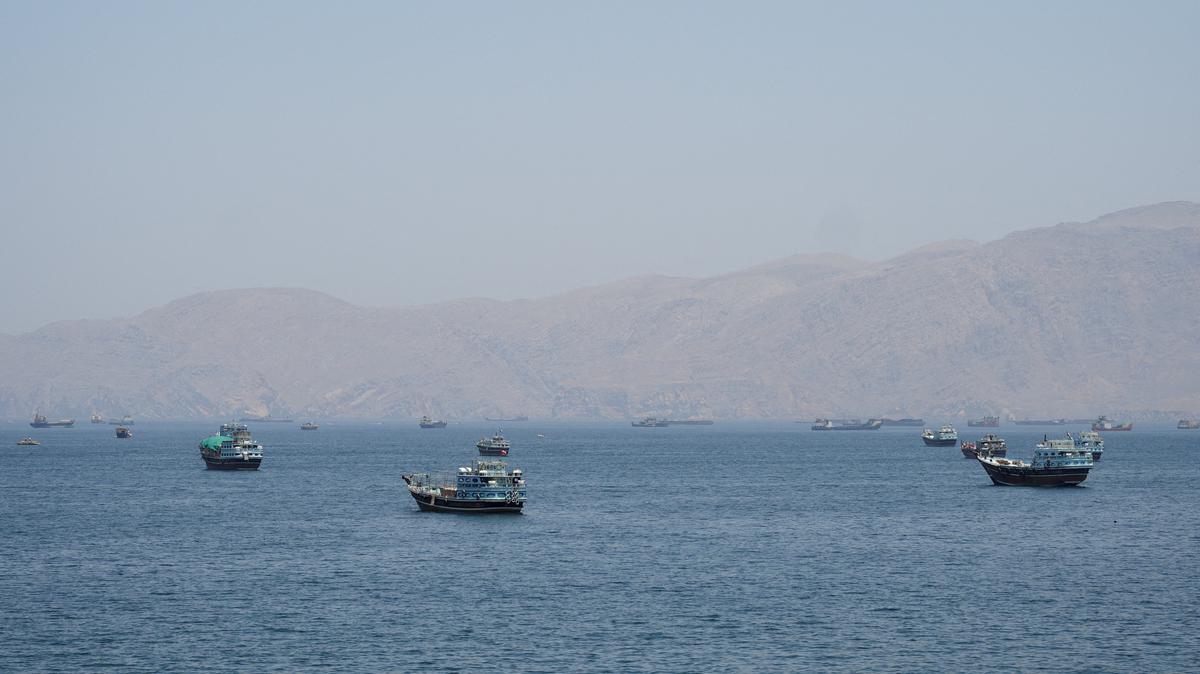 Vessels in the Strait of Hormuz, Musandam, Oman, May 6, 2026. REUTERS/Stringer