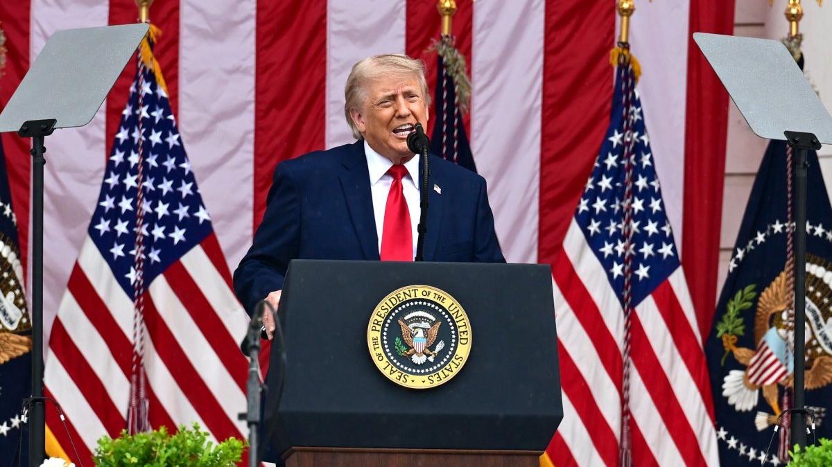 President Donald Trump moved his Wednesday Cabinet meeting from Camp David to the White House, citing weather. Photo by Kyle Mazza /UPI