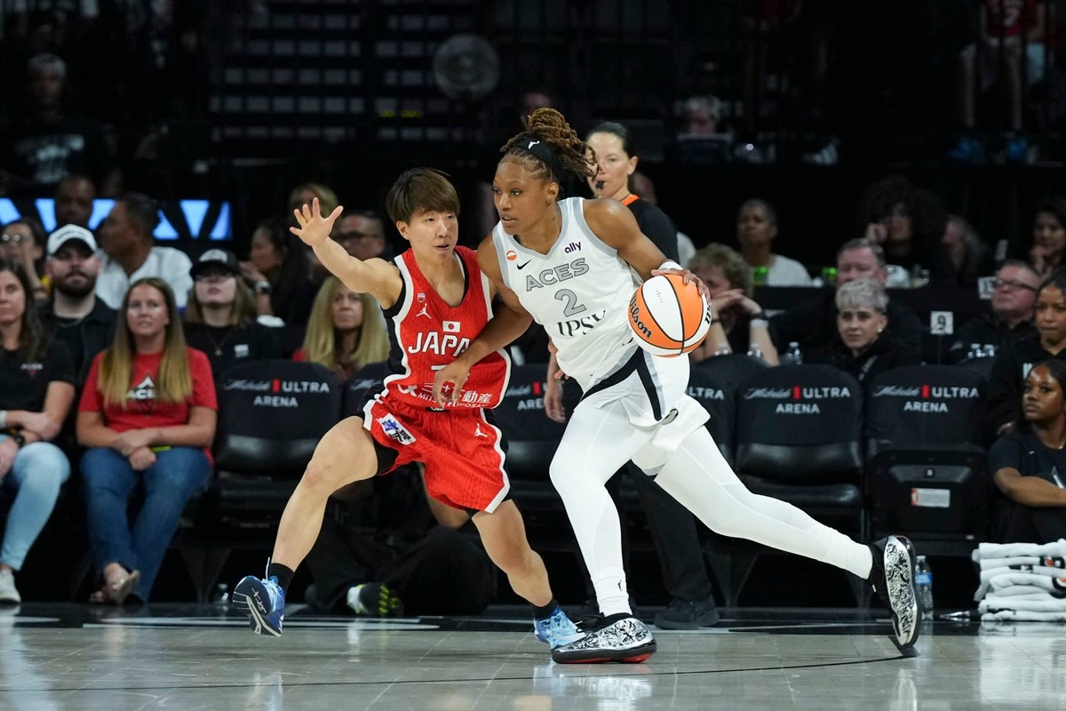  Las Vegas Aces forward Janiah Barker (2) Candice Ward-Imagn Images