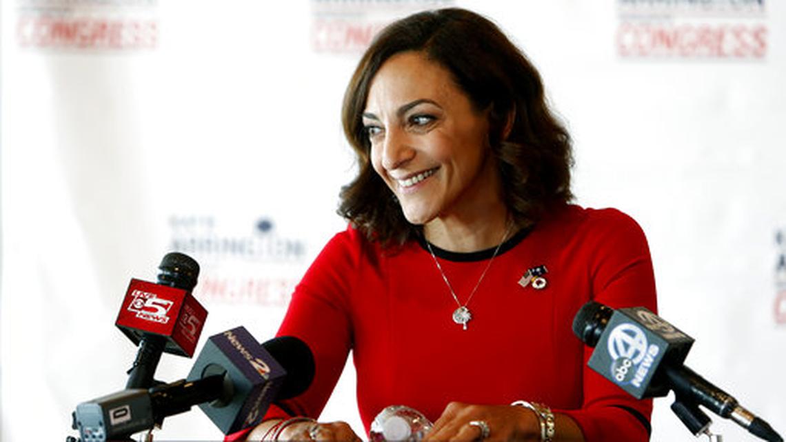 In this file photo, Republican congressional candidate Katie Arrington concedes after losing to Democrat Joe Cunningham on Wednesday, Nov. 7, 2018.