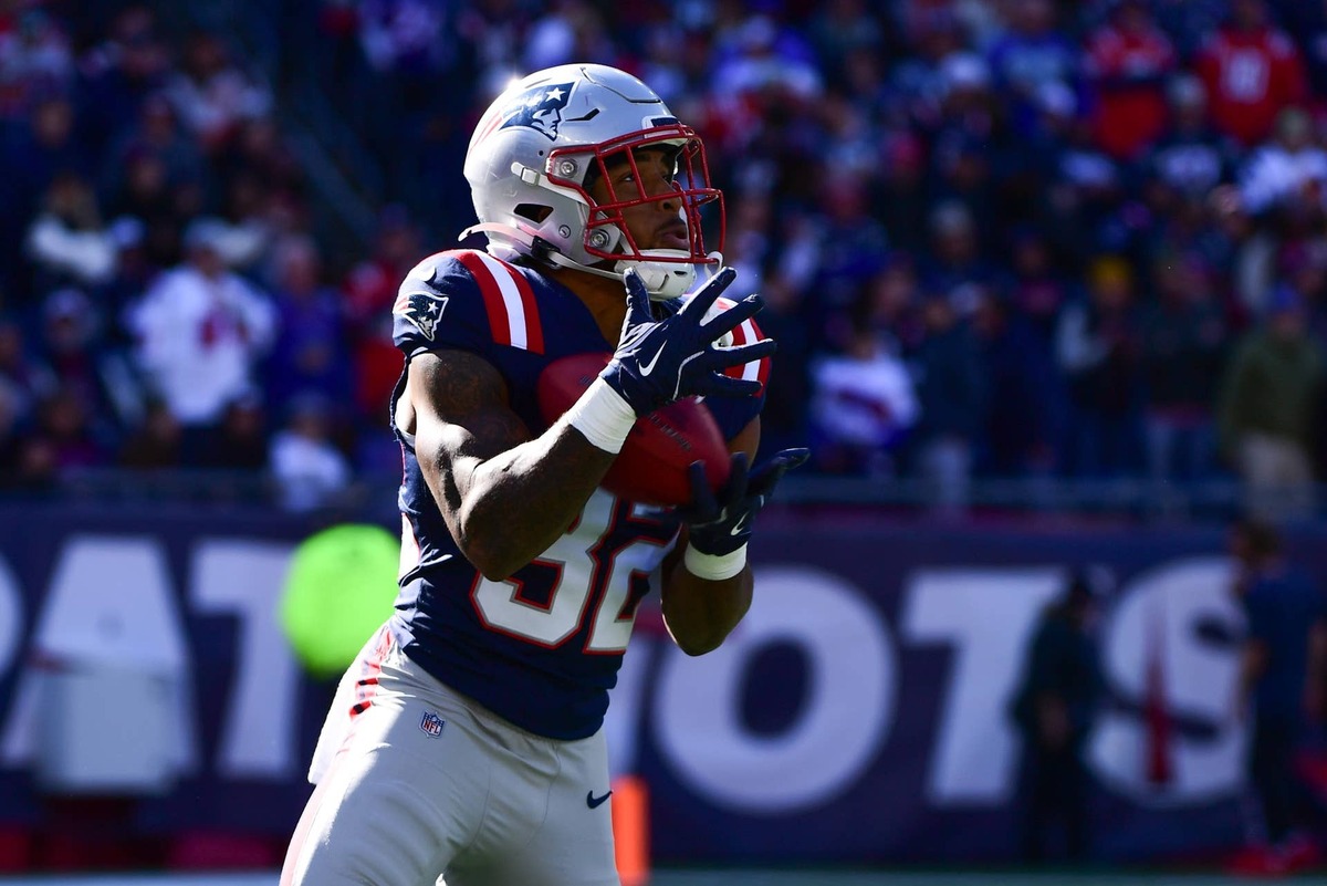  New England Patriots running back TreVeyon Henderson looks to step it up in the passing game. Credit: Bob DeChiara-Imagn Images