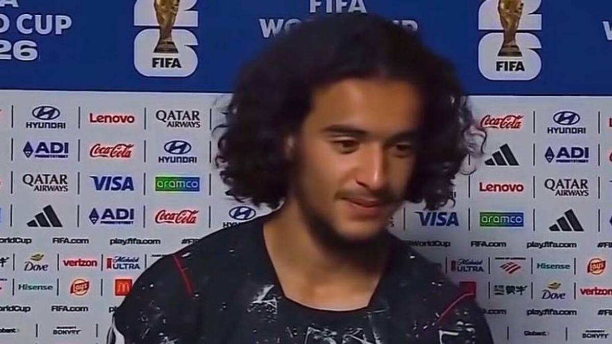  Morocco midfielder Ayoub Bouaddi showed up to a media conference in a Canada kit. | TSN 