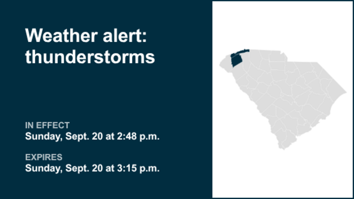 UPDATE: Look for marble-sized hail with thunderstorms in Laurens and Greenwood counties Sunday 