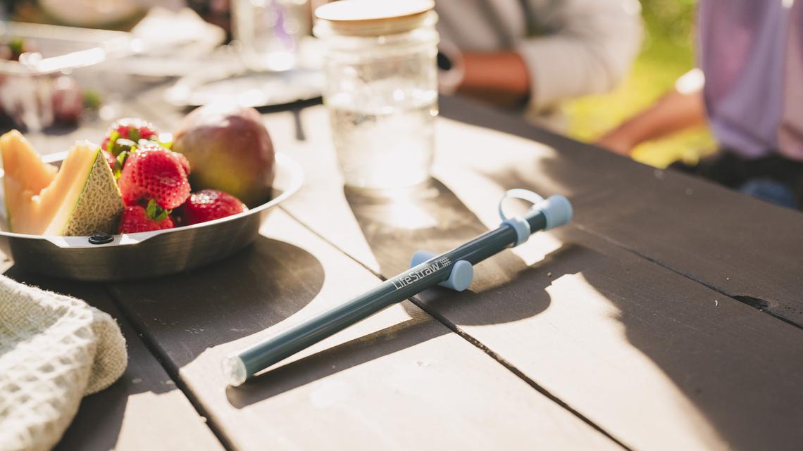 The LifeStraw Sip Essential is a pencil-sized straw that weighs about 20 grams and features a reusable, BPA-free water filter. (Provided photo/TNS)