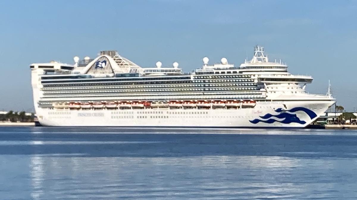 Princess Cruises' Caribbean Princess arrived to Port Canaveral on Wednesday, Nov. 27, 2024 to begin the line's first ever sailing season from the port. (Richard Tribou/Orlando Sentinel/TNS)