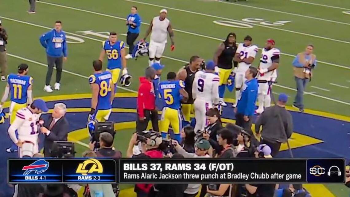 Rams Lineman Seen Punching a Bills Player in Ugly Moment After OT Thriller