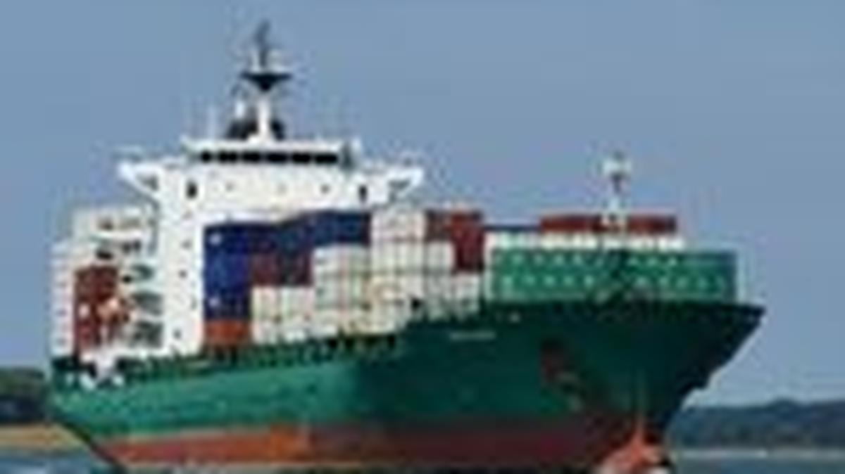 FILE PHOTO: Moen Island, currently named CMA CGM San Antonio, the vessel CMA CGM said which was the target of an attack while transiting the Strait of Hormuz on Tuesday, in a location given as Rozenburg, Netherlands, August 2, 2018.  Henk Jungerius/via REUTERS/File Photo
