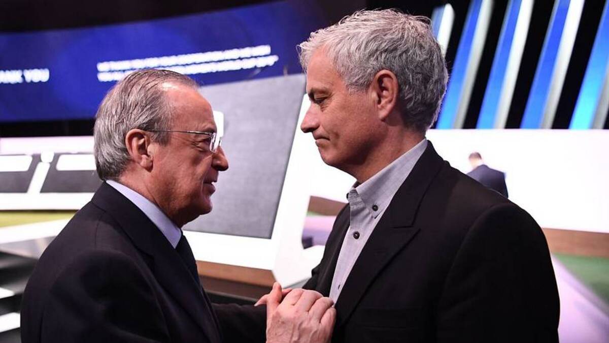  Florentino Pérez (left) is putting his trust in José Mourinho for a second time. | Franck Fife/AFP/Getty Images 