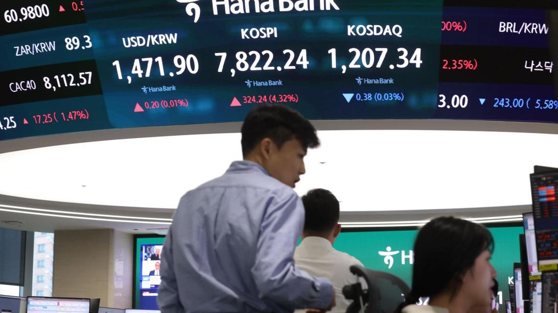 KOSPI surges to new peak of above 7,800 on chip gains despite renewed woes over U.S.-Iran peace deal 