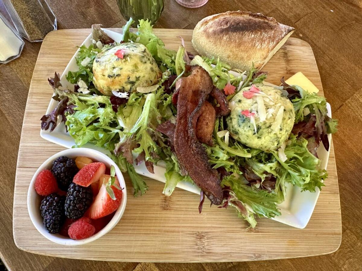  I added the bacon to my otherwise healthy quiche breakfast because you only live once. Photo credit: Cathy Bennett Kopf 