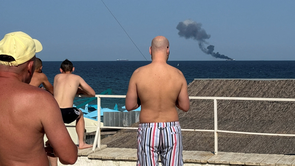 Russian attack on corn ship off Ukraine's Odesa kills 10