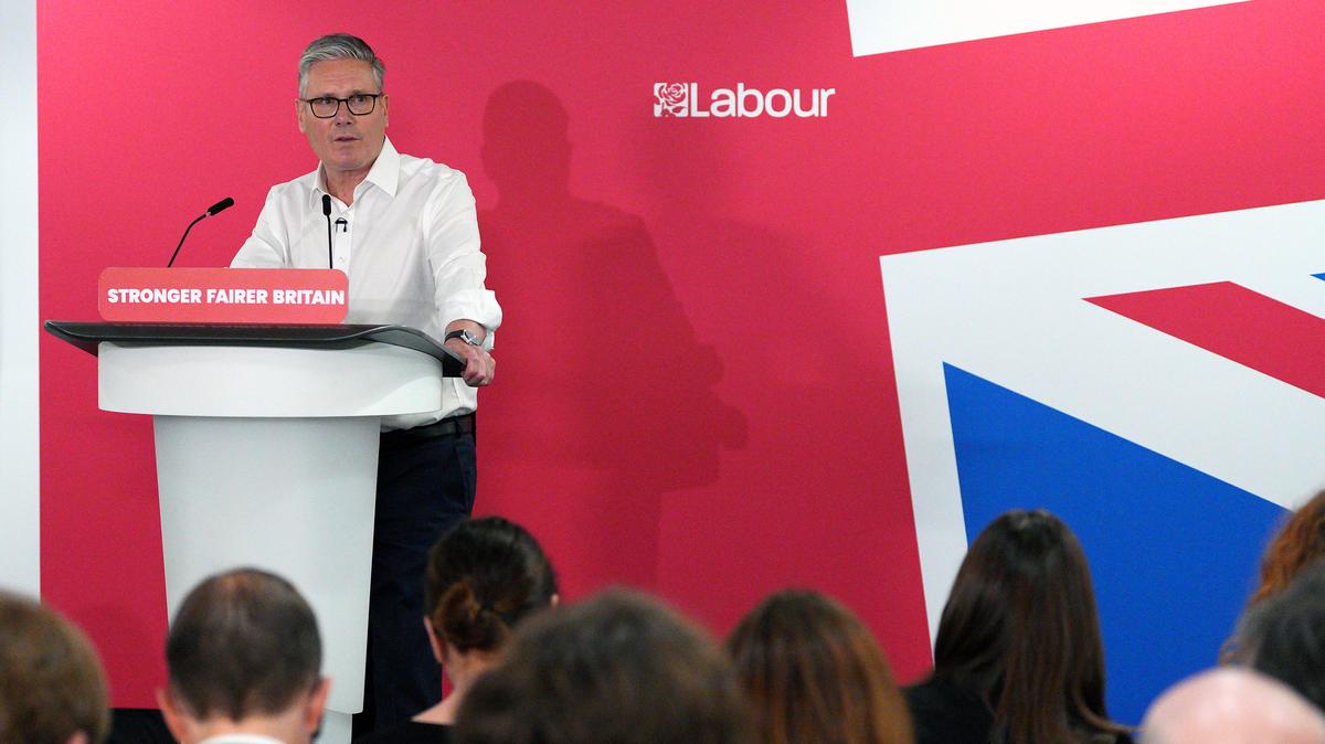 Prime Minister Keir Starmer gives a speech at Coin Street Community Centre on May 11, 2026 in London, England. (Carl Court/Getty Images/TNS)