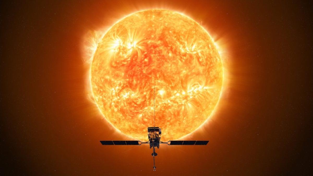 Scientists captured a failed solar eruption, a powerful blast from the Sun that never broke free. (ESA via SWNS). 