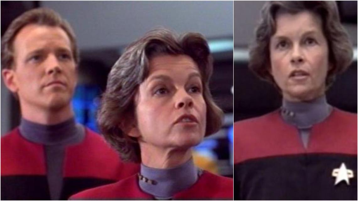 Two more glances at Genevieve Bujold as Janeway©Paramount Television