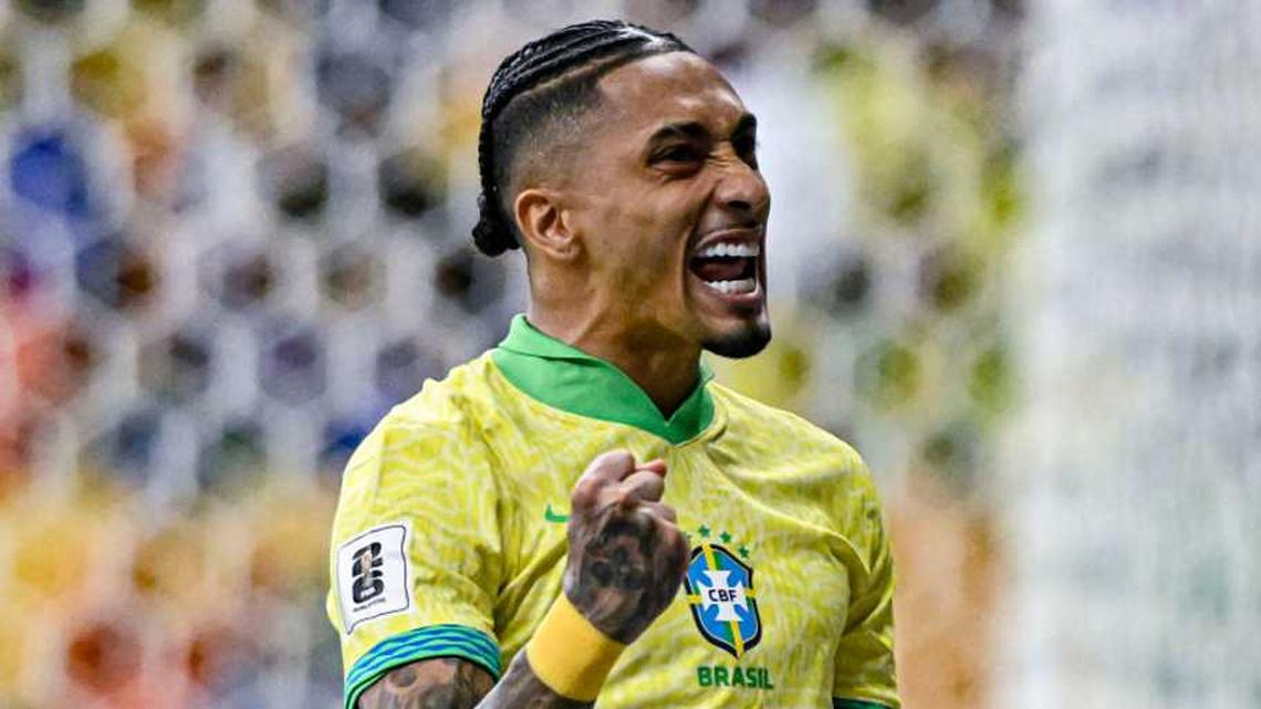  Raphinha stars in a frightening Brazil attack. | Andre Ricardo/Sports Press Photo/Getty Images 