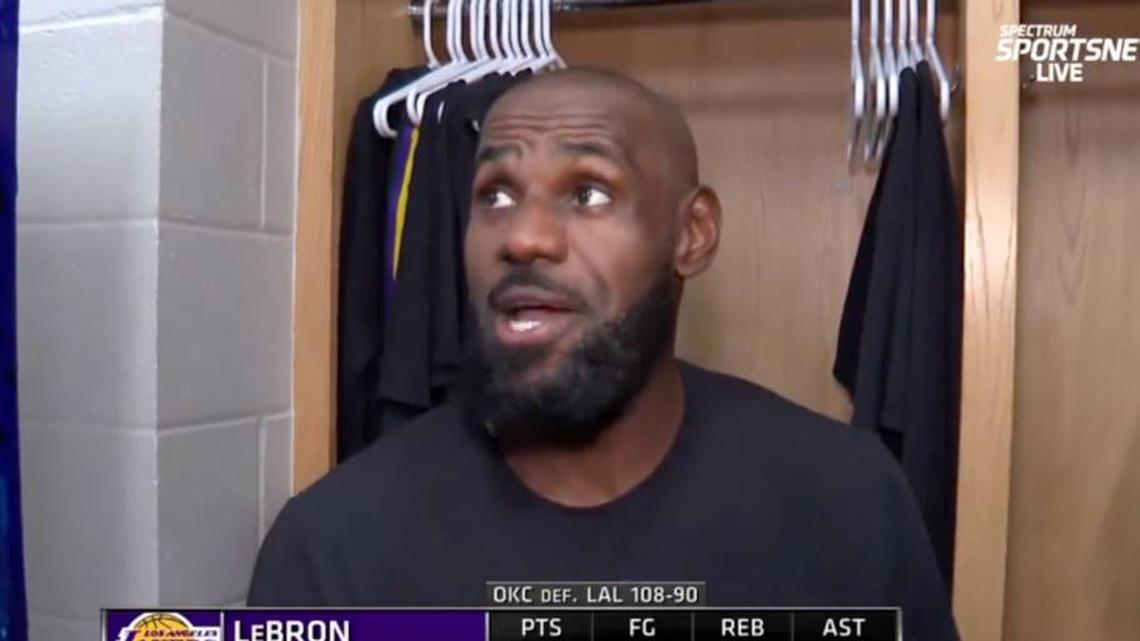 A Frustrated LeBron James Was Quick to Bring Up Luka Dončić After the Lakers' Game 1 Loss to Thunder
