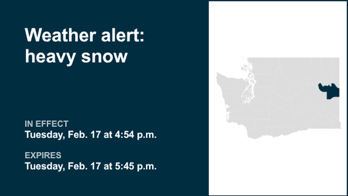 UPDATE: Weather alert affecting Spokane area until 1 a.m. Wednesday 