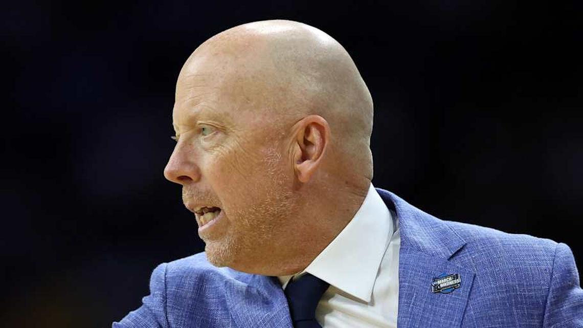  Mar 20, 2026; Philadelphia, PA, USA; UCLA Bruins head coach Mick Cronin reacts in the first half during a first round game of the men's 2026 NCAA Tournament at Xfinity Mobile Arena. Mandatory Credit: Bill Streicher-Imagn Images | Bill Streicher-Imagn Images 
