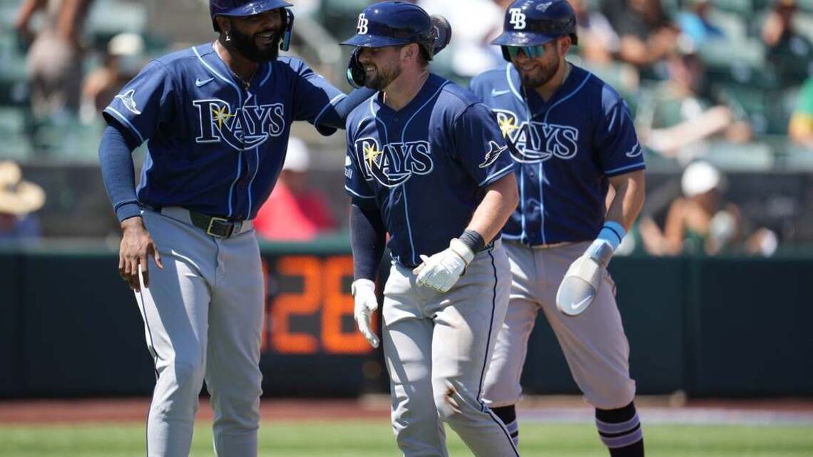 Rays cap perfect road trip with trouncing of As 