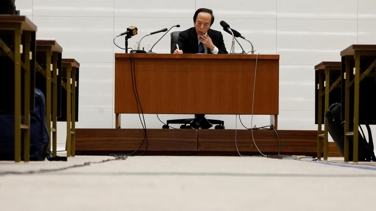 Bank of Japan Governor Kazuo Ueda attends a press conference after a BOJ policy meeting in Tokyo, Japan, April 28, 2026. REUTERS/Kim Kyung-Hoon